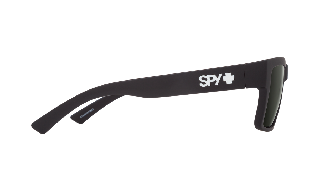 Spy Optic Montana Sunglasses Soft Matte Black w/Happy Gray Green Lens