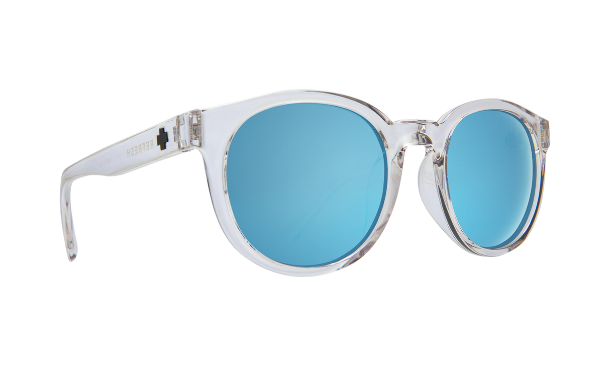 Spy Optic Hi-Fi Sunglasses Crystal w/Grey/Light Blue Spectra Lens