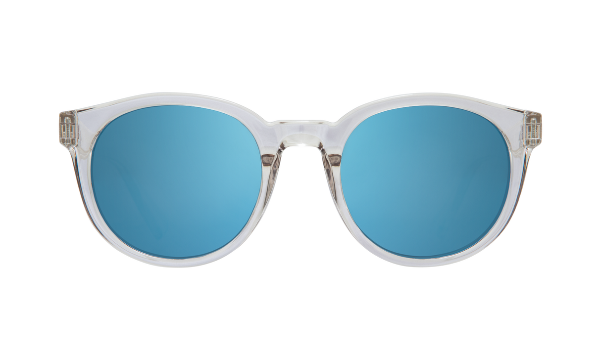 Spy Optic Hi-Fi Sunglasses Crystal w/Grey/Light Blue Spectra Lens