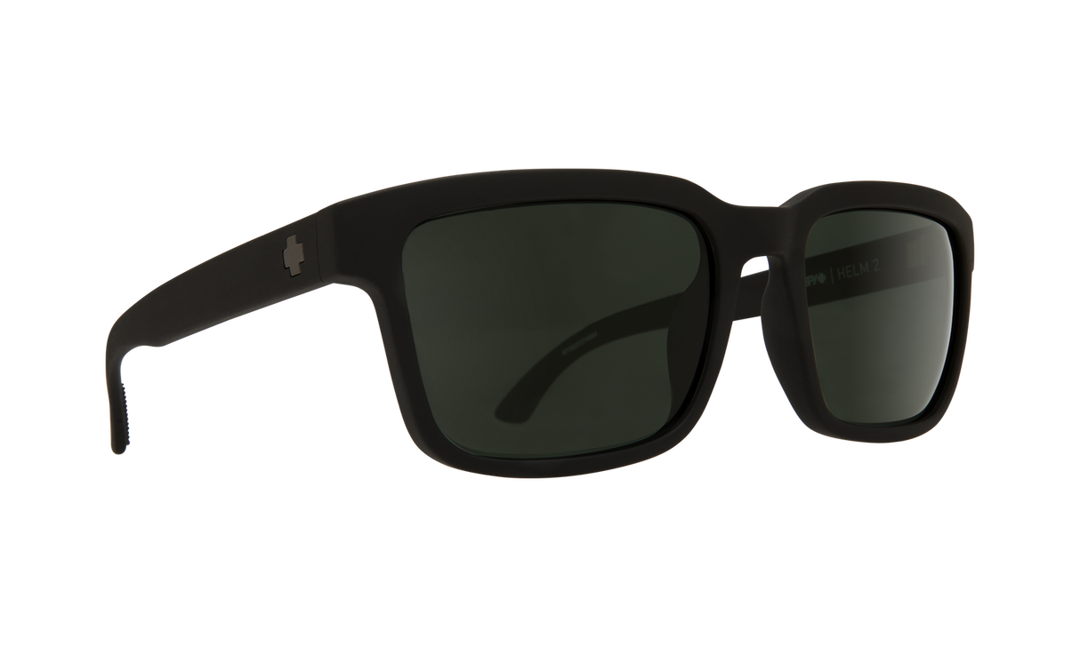 Spy Optic Helm 2 Sunglasses Matte Black w/Happy Gray Green Polar Lens