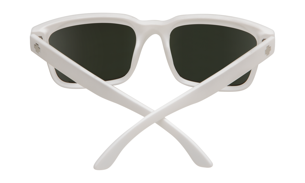 Spy Optic Helm 2 Sunglasses Soft Matte White w/Happy Gray Green/Silver Spectra Lens