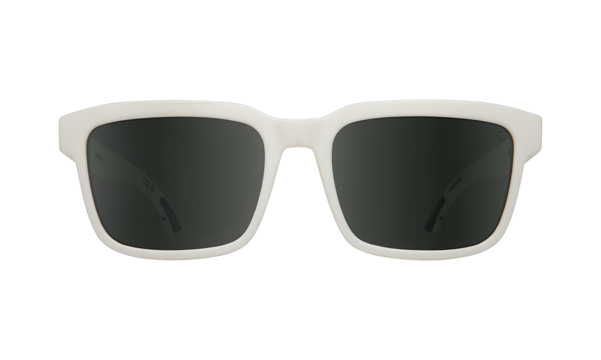 Spy Optic Helm 2 Sunglasses Soft Matte White w/Happy Gray Green/Silver Spectra Lens