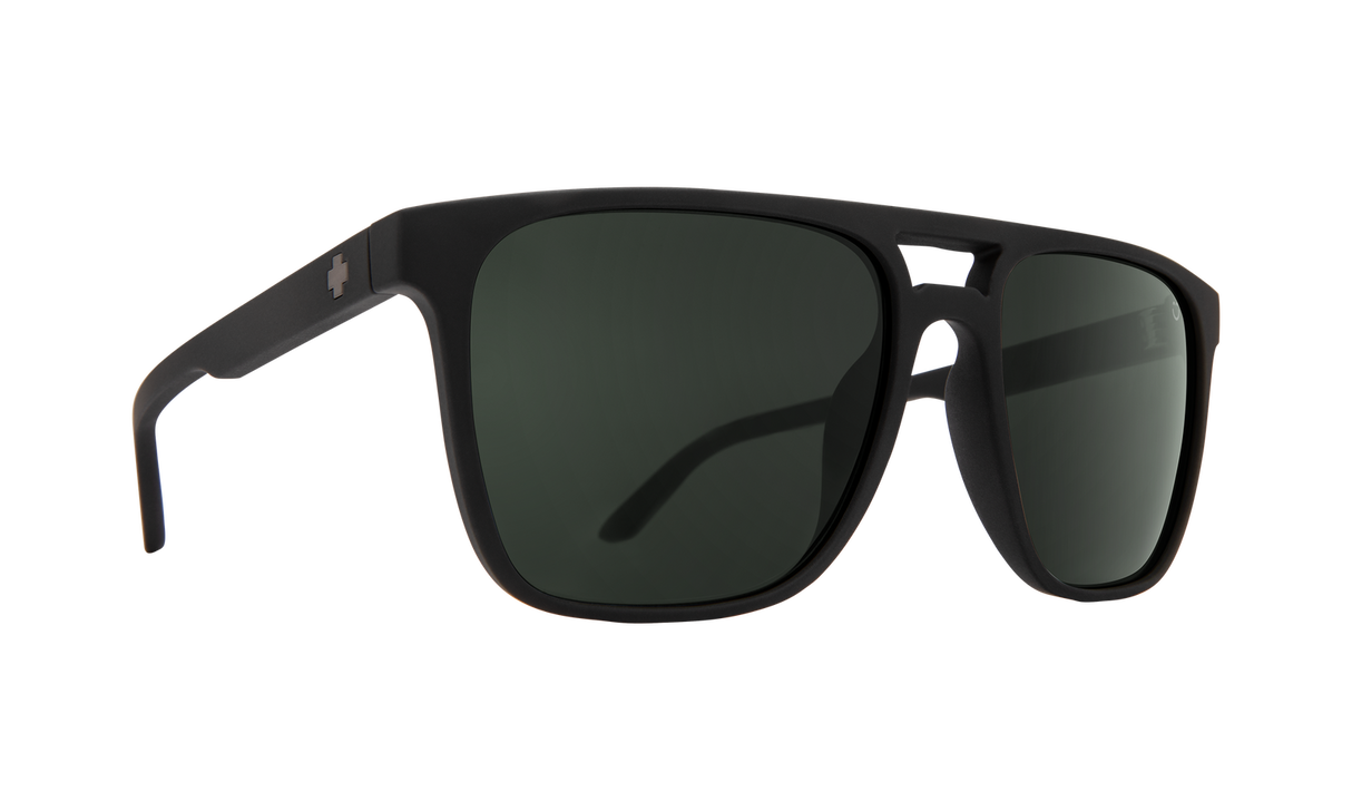 Spy Optic Czar Sunglasses Soft Matte Black w/Happy Grey Green Lens