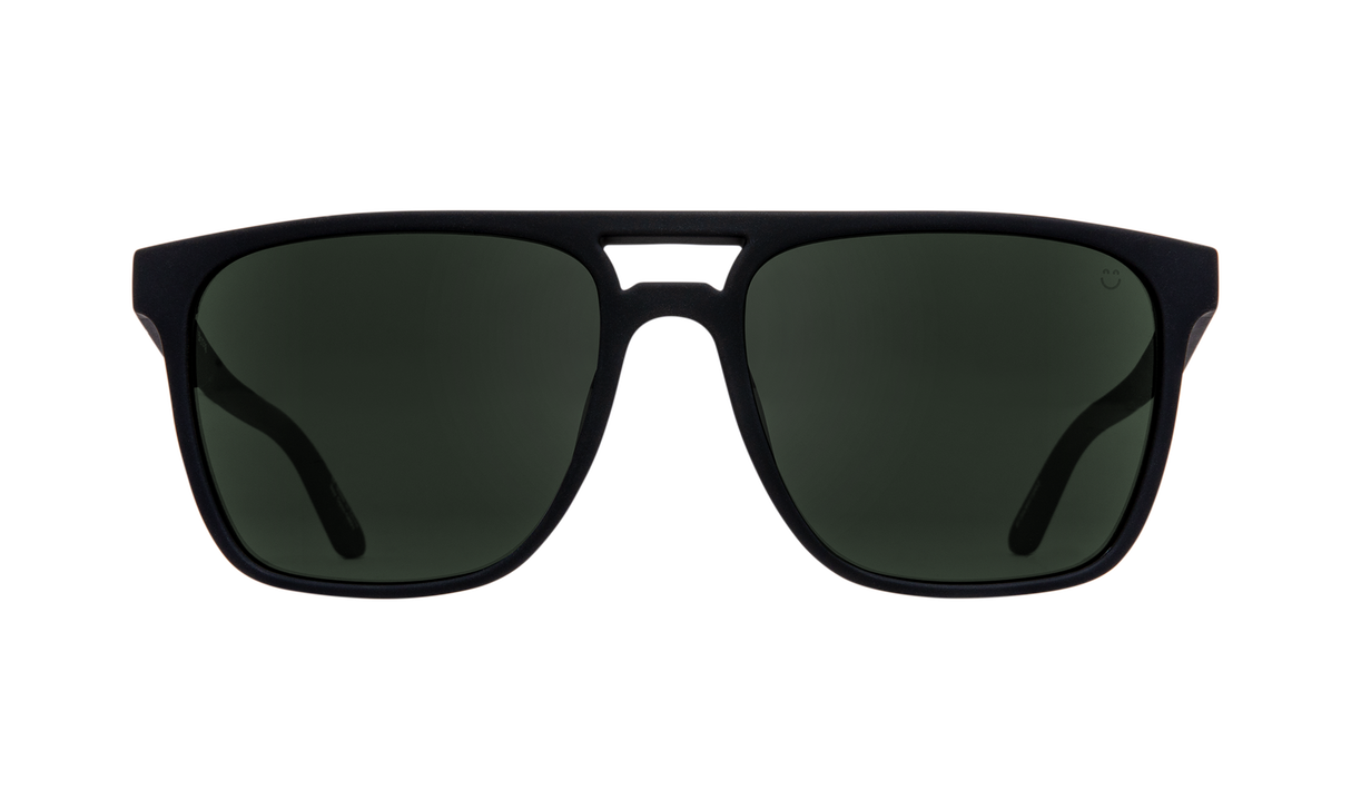 Spy Optic Czar Sunglasses Soft Matte Black w/Happy Grey Green Lens