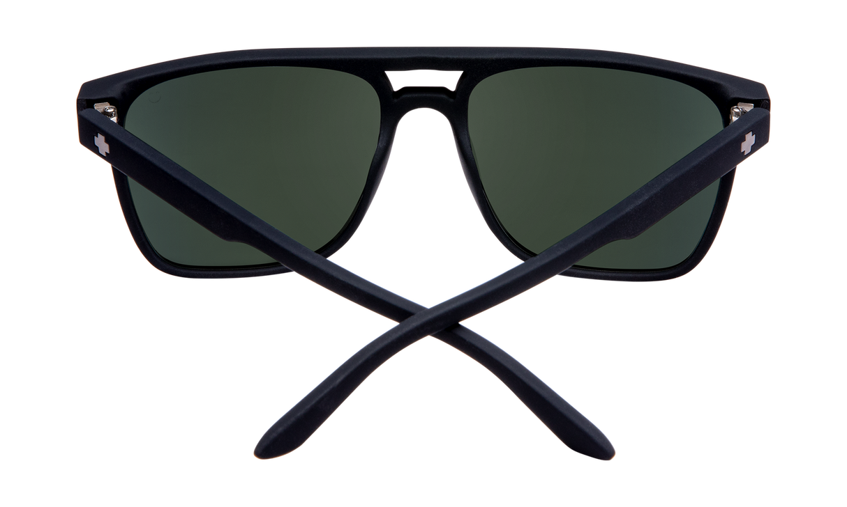 Spy Optic Czar Sunglasses Soft Matte Black w/Happy Grey Green Lens