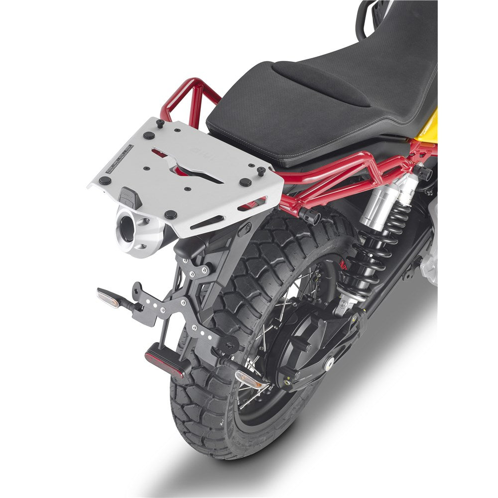 Givi SRA8203 Aluminum Top Case Rear Rack for Moto Guzzi V85 TT 19-23 w/Monokey Top Cases