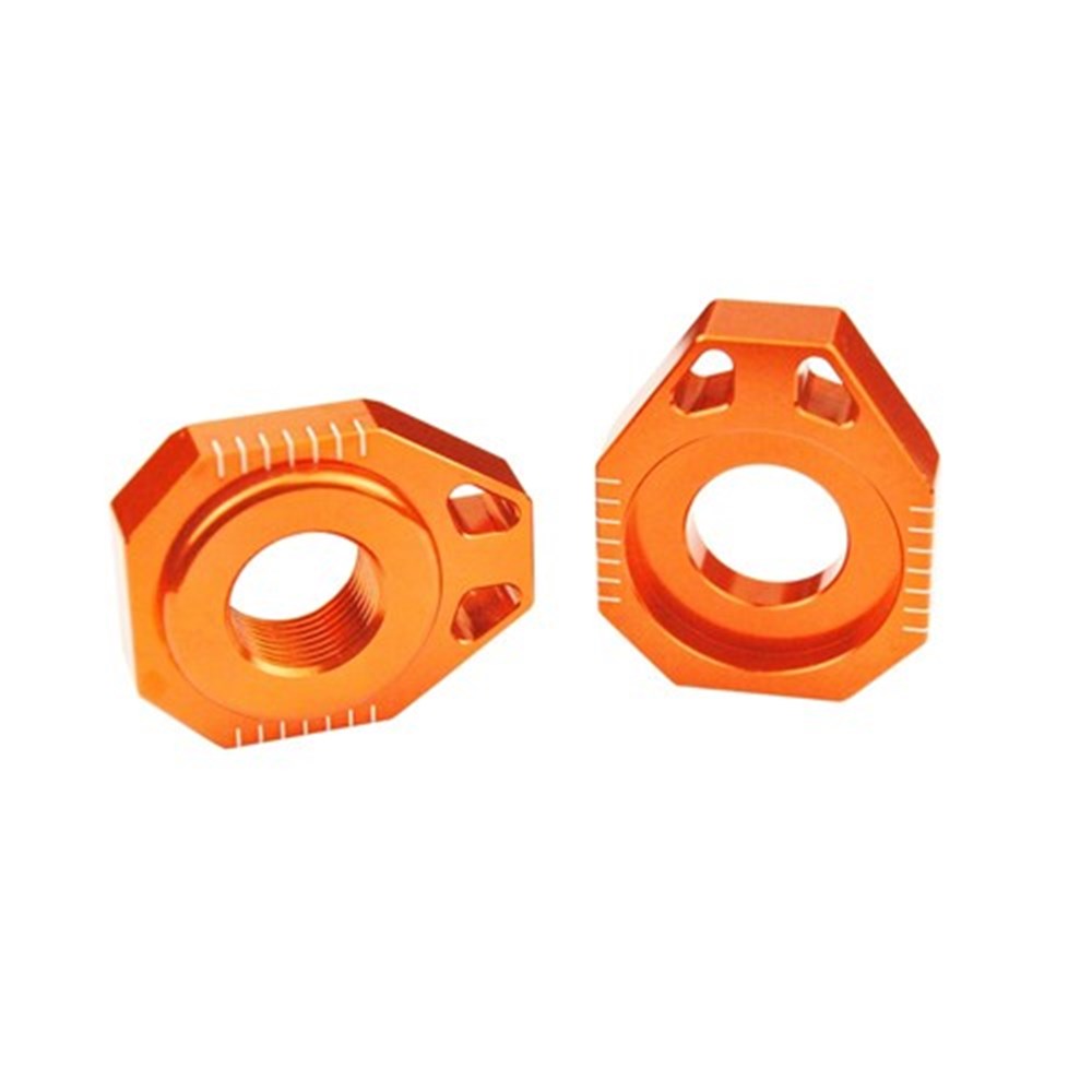 Scar SRAB503 Axle Blocks Orange for KTM 125-450SX/125-450SXF/250-450XCF 13-22/125XC 21-22/150XC 13-14/250XC 08-19/250/300XC TPI 20-22/300XC 07-19/Husqvarna TC125/FC250-FC450 16-22/TC250/FX350/FX450 17-22/Gas Gas MC125/MC250F/MC450F 21-23/MC250/350F 22-23