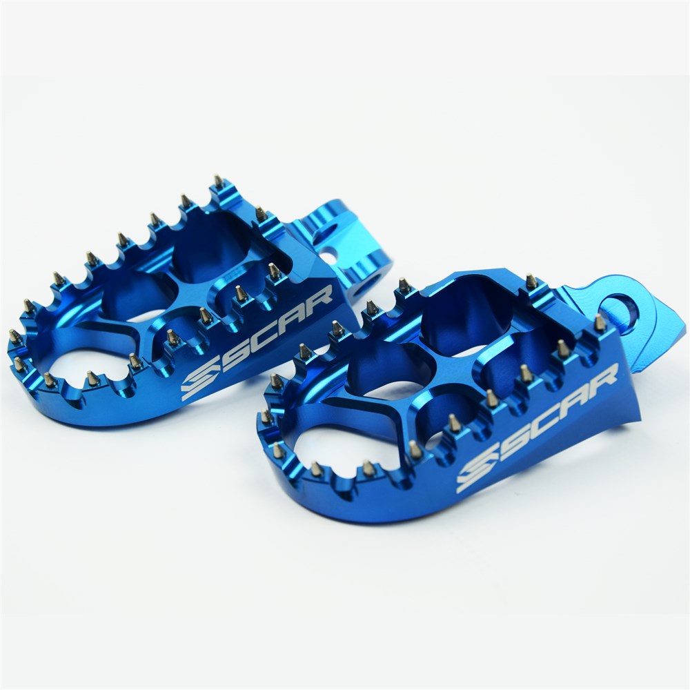 Scar S3512B Evo Footpegs Blue for Kawasaki KX65/KX85 98-25