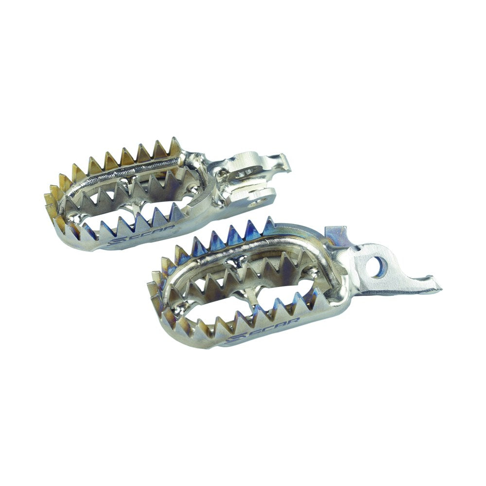 Scar S3516 Titanium Gripper Footpegs for Kawasaki KX250F 06-18/KX250/KX450 19-25/KX450F 07-18/KX250X/KX450X 21-25