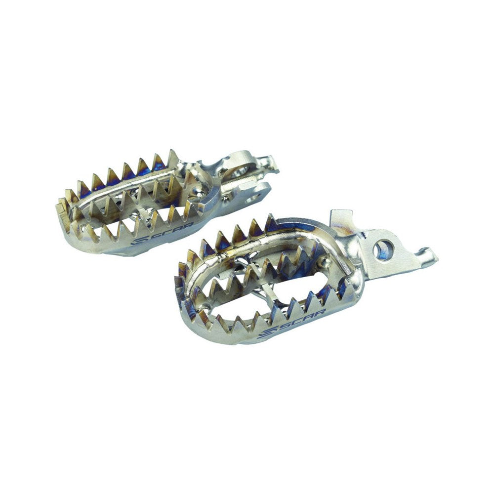 Scar S5285T Standard Footpegs Silver for KTM 85SX 98-17/Freeride 12-17