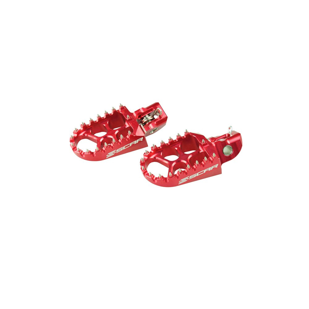 Scar S5511RD Evo Footpegs Red for KTM 16-24/Husqvarna 16-24/Gas Gas 21-24 Models