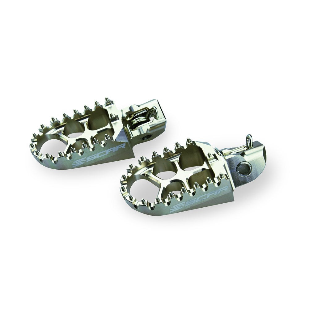 Scar S5511T Evo Footpegs Silver for KTM 16-24/Husqvarna 16-24/Gas Gas 21-24 Models