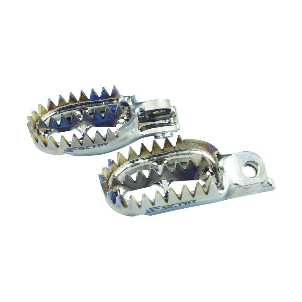 Scar S5516 Titanium Gripper Footpegs for Beta 05-25/Gas Gas 21-23/Husqvarna 14-24/KTM 98-24/Sherco 08-25 Models