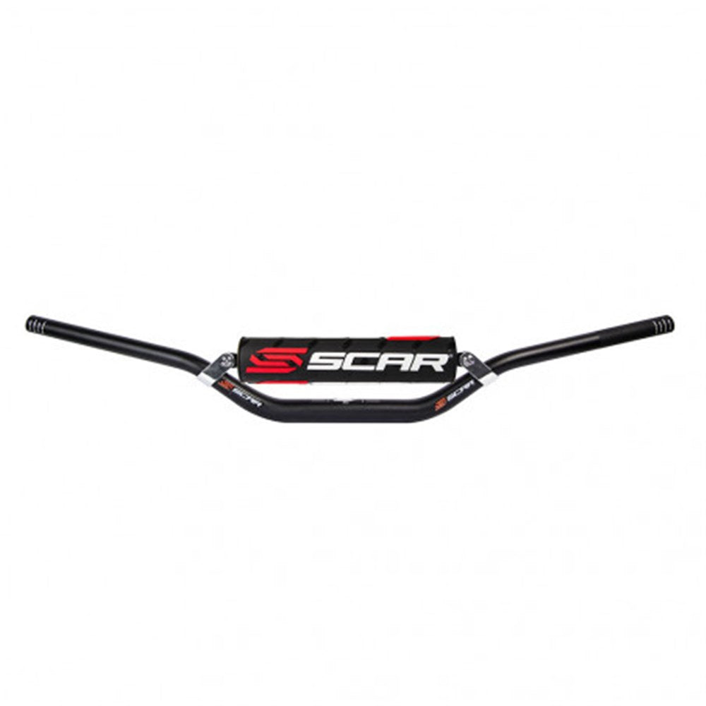 Scar S9012BK S2 Medium Bend 7/8" Handlebar Black w/Black Bar Pad