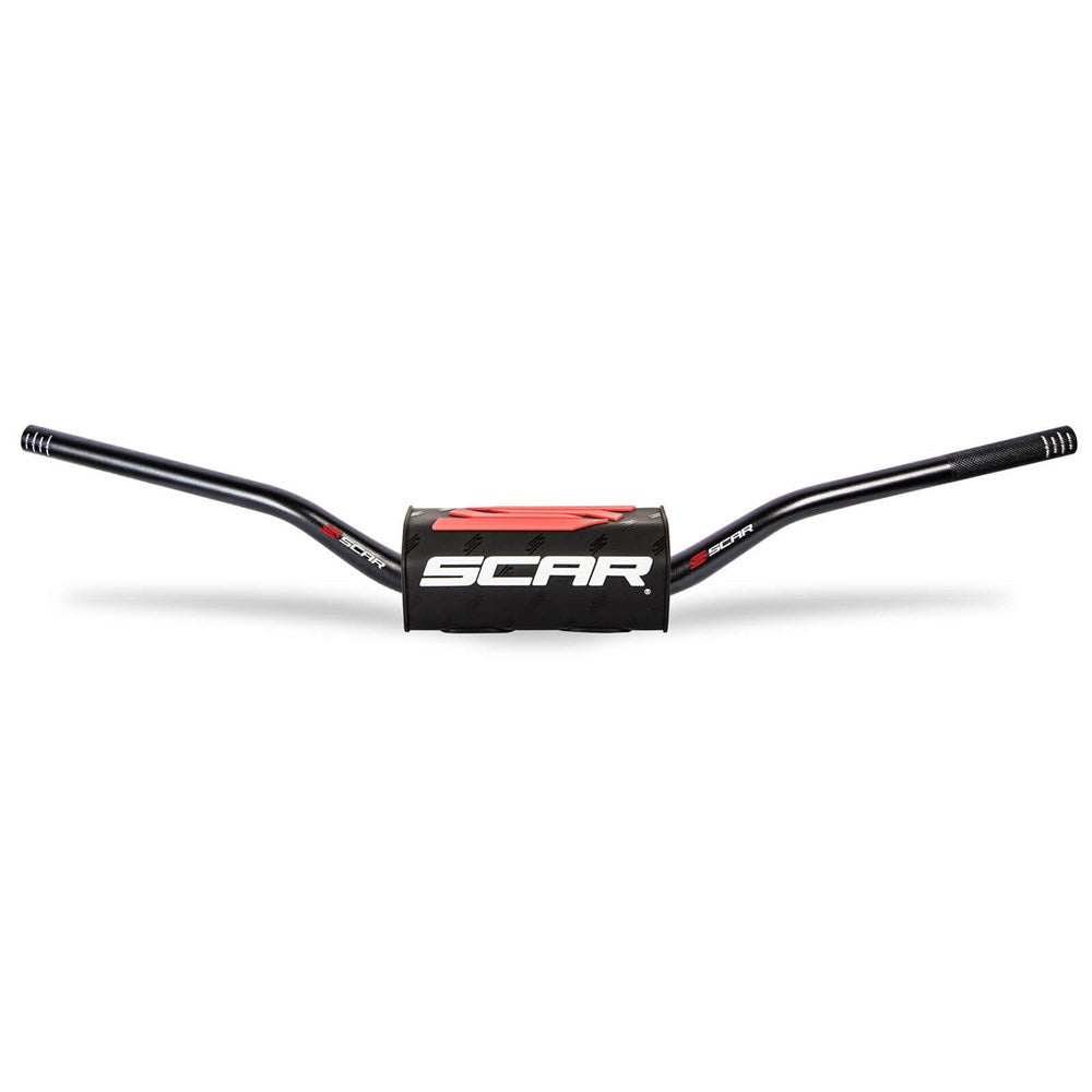 Scar S9142BK O2 65/85 Low Bend 1 1/8" Handlebar Black w/Black Bar Pad