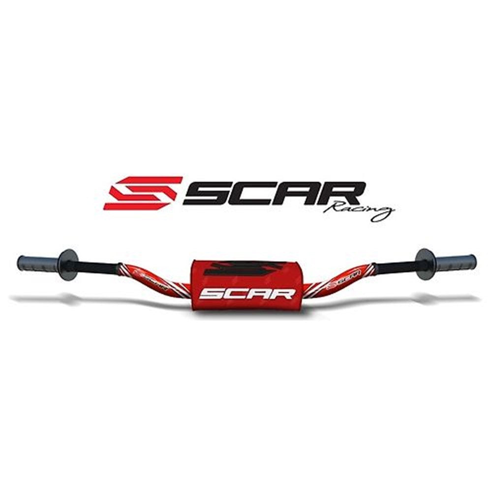 Scar S9162RDRD O2 Villopoto/Stewart Bend 1 1/8" Handlebar Red w/Red Bar Pad