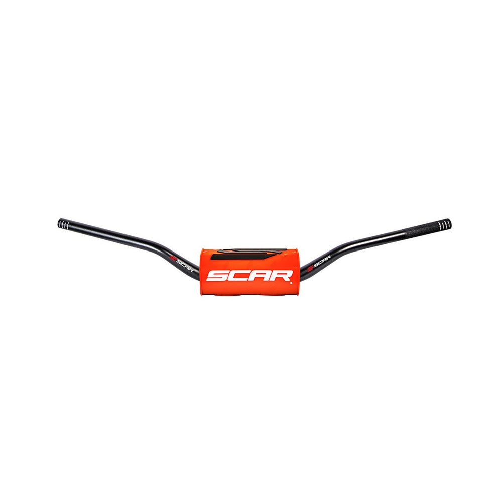 Scar S9172OR O2 Mcgrath/Short Bend 1 1/8" Handlebar Black w/Orange Bar Pad