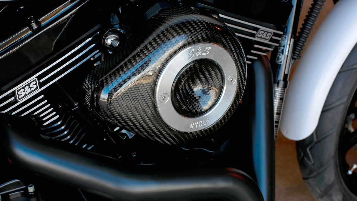 S&S Cycle SS-170-0501 Carbon Fiber Air Cleaner Cover for all Stealth Applications