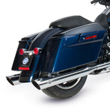 S&S Cycle SS-550-0691 Slash Cut Slip-On 4" Mufflers Chrome for H-D Touring 95-16/Tri-Glide 09-21 Models