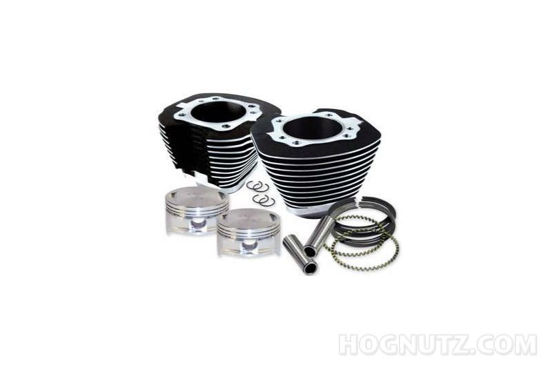 S&S Cycle SS-910-0203 Replacement 3-7/8" Bore Cylinder & Piston Kit Wrinkle Black Finish for S&S 106" Stroker Kits for H-D Big Twin 99-16