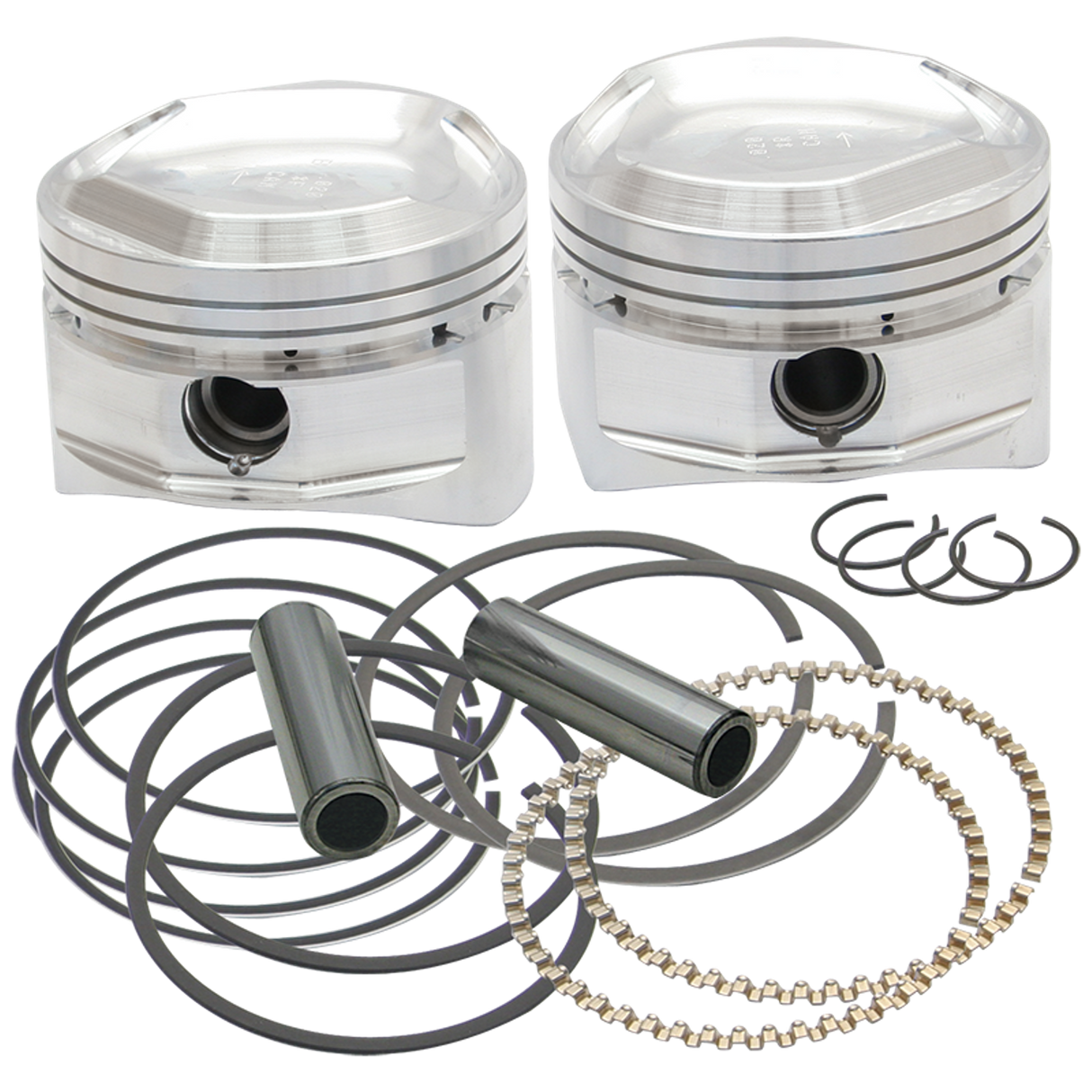 S&S Cycle SS-92-1062 3 5/8'' Bore Piston Kits for S&S Big Bore Hot Set Up Kits for H-D Evolution Big Twin w/88''/93'' & 96'' Super Stock Heads