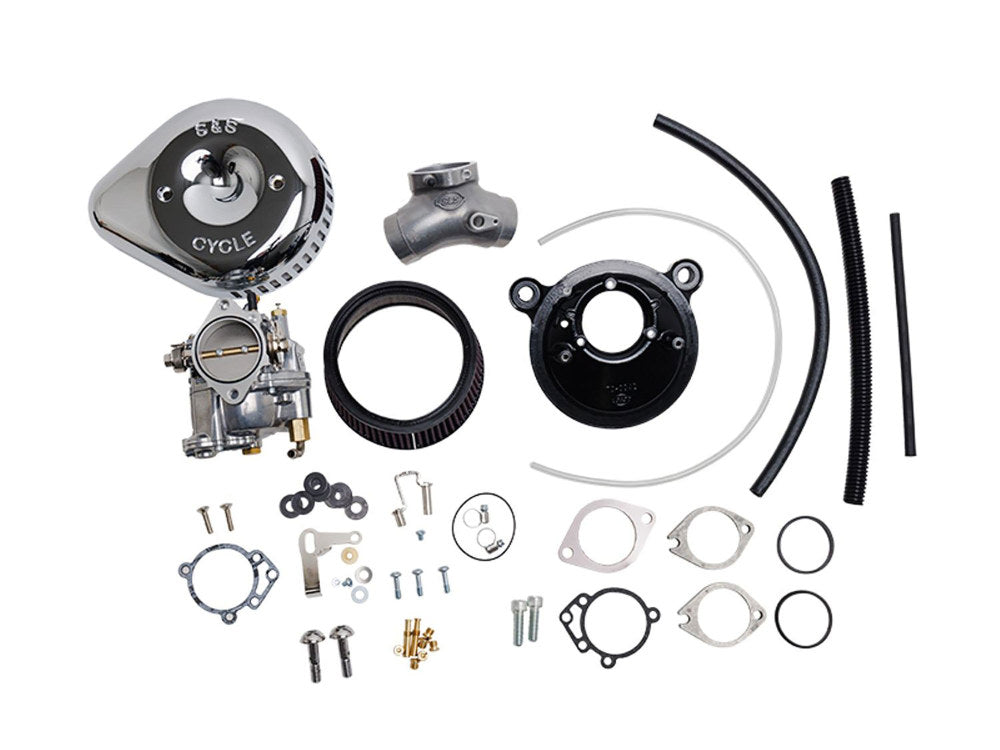 S&S Cycle SS110-0147 Super G Carburettor Kit for Evo 84-99 Chrome Stealth Air Cleaner