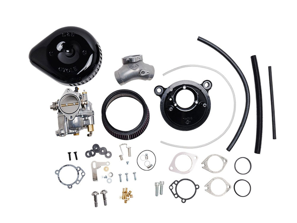 S&S Cycle SS110-0148 Super G Carburettor Kit for Evo 84-99 Black Stealth Air Cleaner