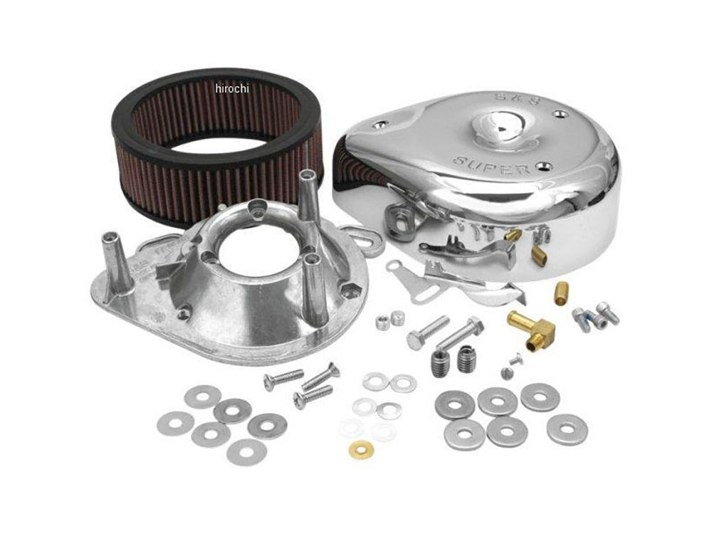 S&S Cycle SS17-0403 S&S Teardrop Air Cleaner Kit for H-D Big Twin 99-06 w/S&S Super E/G Carburettor