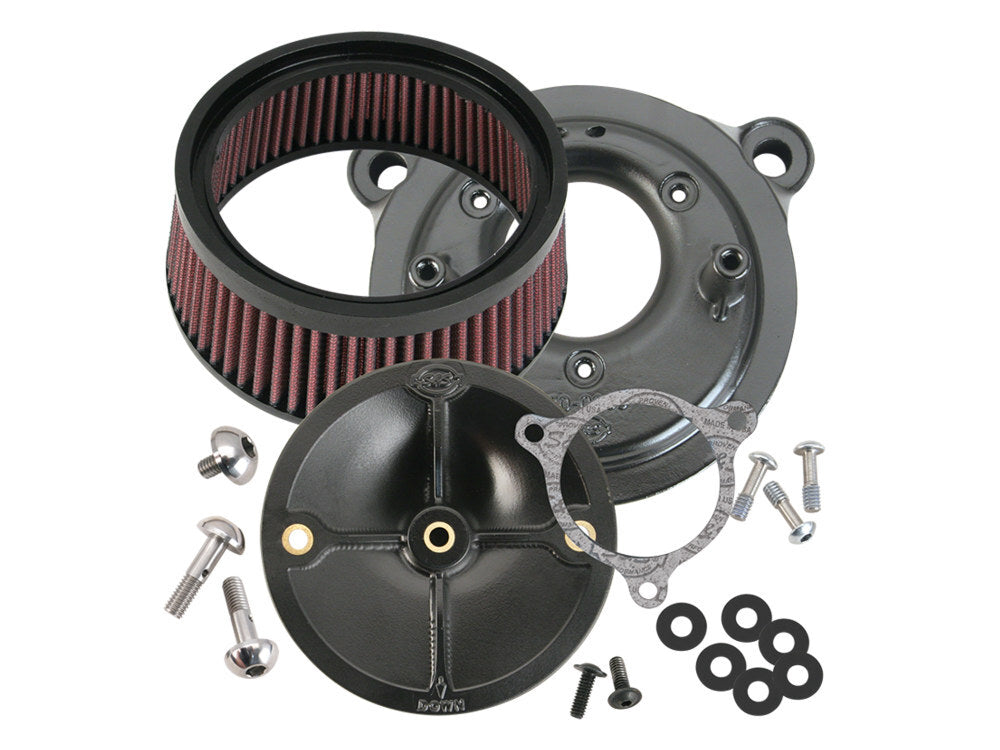 S&S Cycle SS170-0061 Stealth Air Cleaner Kit Black for Twin Cam 08-17 w/Throttle-by-Wire