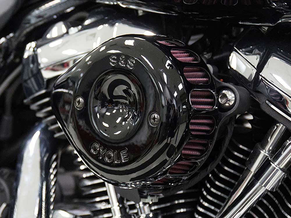 S&S Cycle SS170-0436A Mini Teardrop Air Cleaner Kit Black for