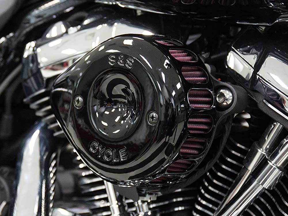 S&S Cycle SS170-0436A Mini Teardrop Air Cleaner Kit Black for Milwaukee-Eight Touring 17-Up/Softail 18-Up