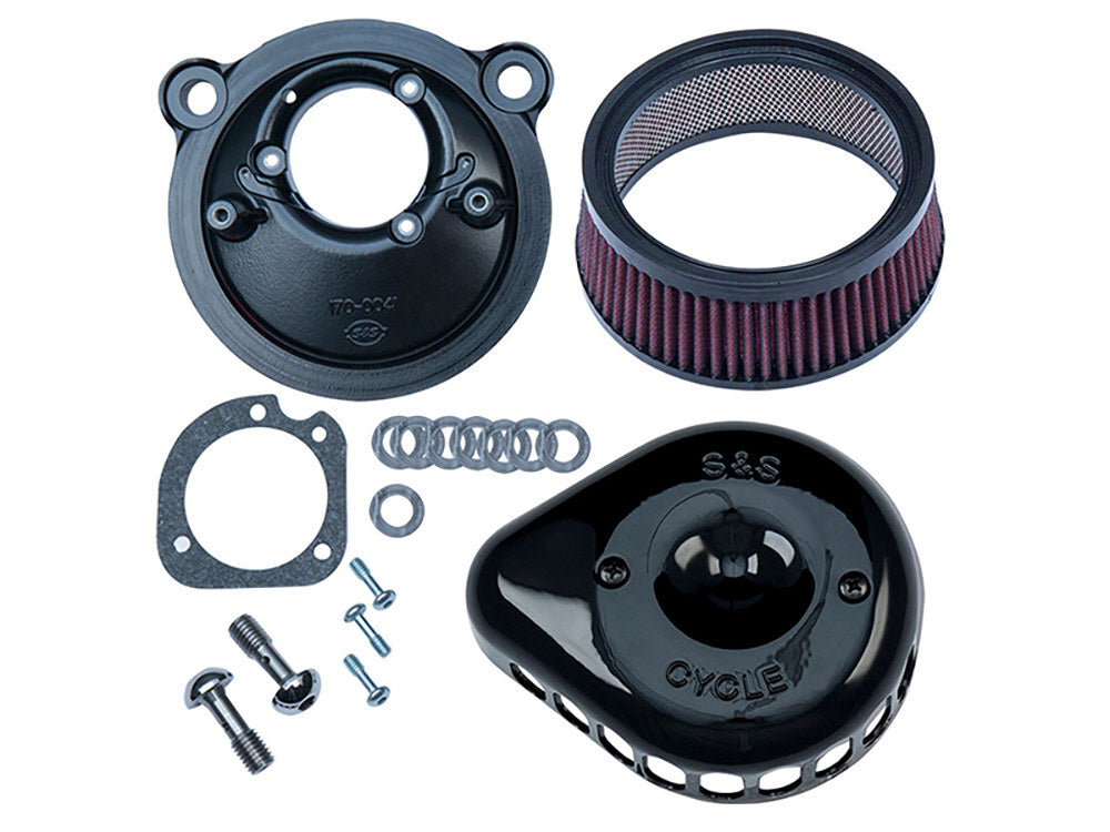 S&S Cycle SS170-0440A Mini Teardrop Air Cleaner Kit Black for Sportster 07-21 w/EFI