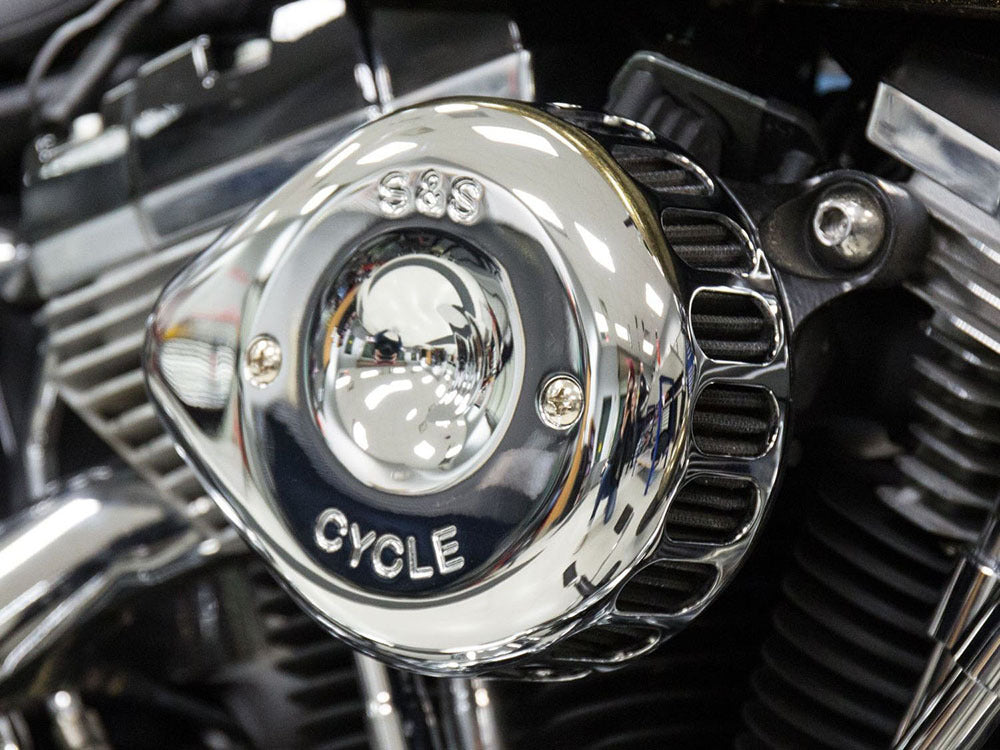 S&S Cycle SS170-0441 Mini Teardrop Air Cleaner Kit Chrome for Big Twin 93-17 w/CV Carb or Cable Operated Delphi EFI