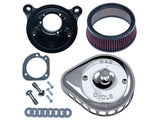 S&S Cycle SS170-0449 Mini Teardrop Air Cleaner Kit Chrome for Sportster 91-06 w/CV Carburettor