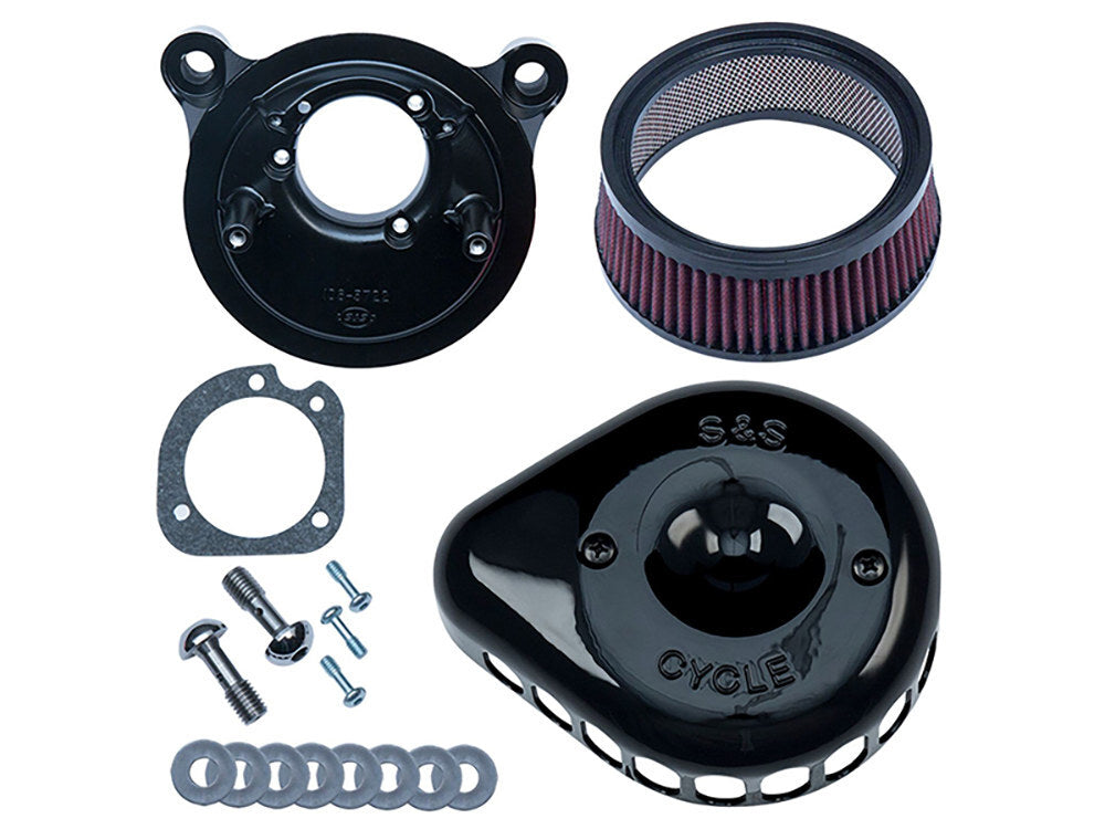 S&S Cycle SS170-0450 Mini Teardrop Air Cleaner Kit Black for Sportster 91-06 w/CV Carburettor