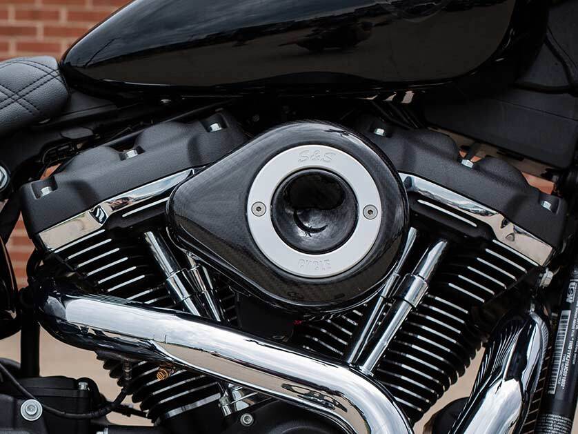 S&S Cycle SS170-0498 Stealth Teardrop Air Cleaner Kit Carbon Fiber for Milwaukee-Eight Touring 17-Up/Softail 18-Up