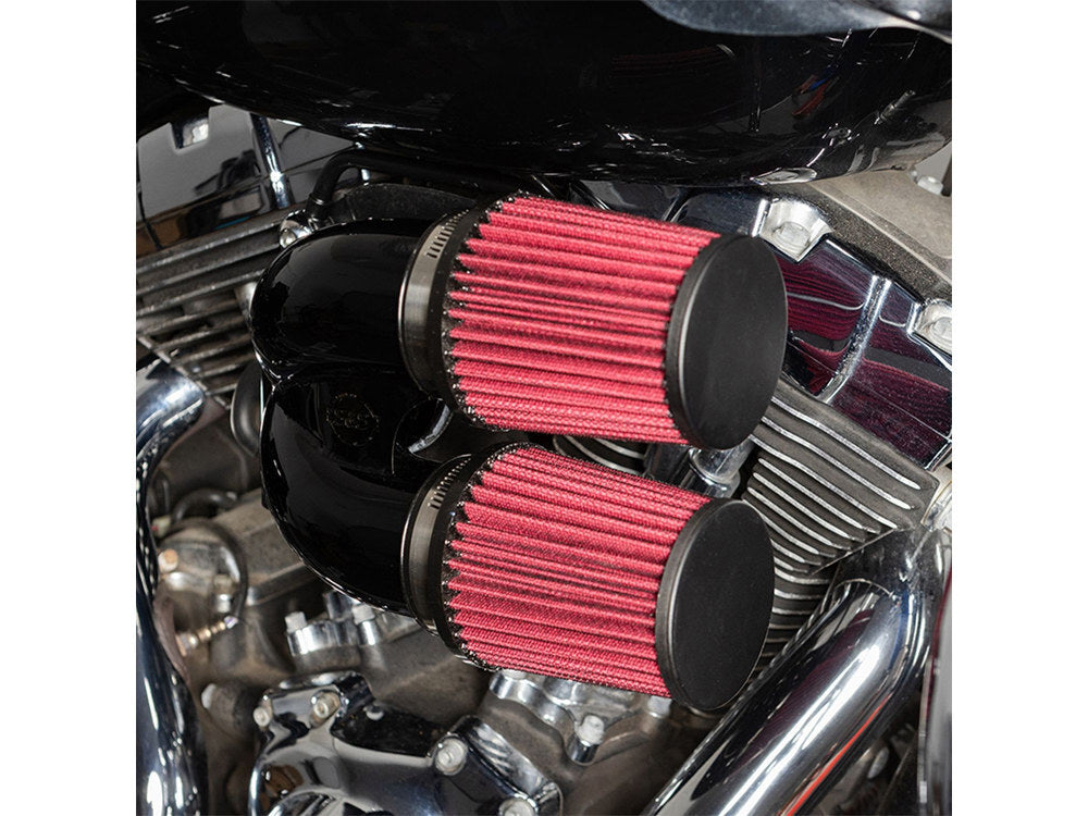 S&S Cycle SS170-0637 Tuned Induction Air Cleaner Kit Gloss Black for Twin Cam 08-17 w/Throttle-by-Wire