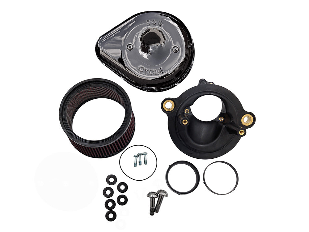 S&S Cycle SS170-0931 +1" Mini Teardrop Air Cleaner Kit Lava for Harley-Davidson CVO Touring 23-Up/Street Glide/Road Glide 24-Up/Touring 25-Up/Softail 25-Up w/Stock 58mm/SE 64mm/SE 68mm Throttle Body