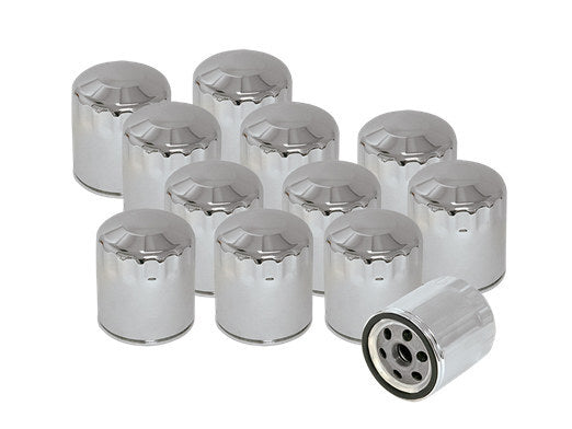 S&S Cycle SS310-0240 Oil Filters Chrome for Softail 84-99/Sportster 84-Up/FXR 83-94/Touring 80-98/Buell 95-02 (Box of 12)