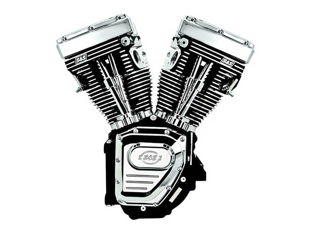 S&S Cycle SS310-0882 124ci Twin Cam Engine Black w/Chrome Covers for Dyna 06-17