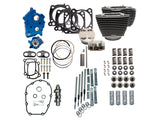 S&S Cycle SS310-1103A Power Pack 128ci Big Bore Kit w/Chain Drive 550 Camshaft w/Highlighted Fins Chrome Pushrod Tubes for M8 17-Up w/114ci Oil Cooled