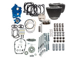 S&S Cycle SS310-1104A Power Pack 128ci Big Bore Kit w/Gear Drive 550 Camshaft w/Highlighted Fins Chrome Pushrod Tubes for M8 17-Up w/114ci Oil Cooled