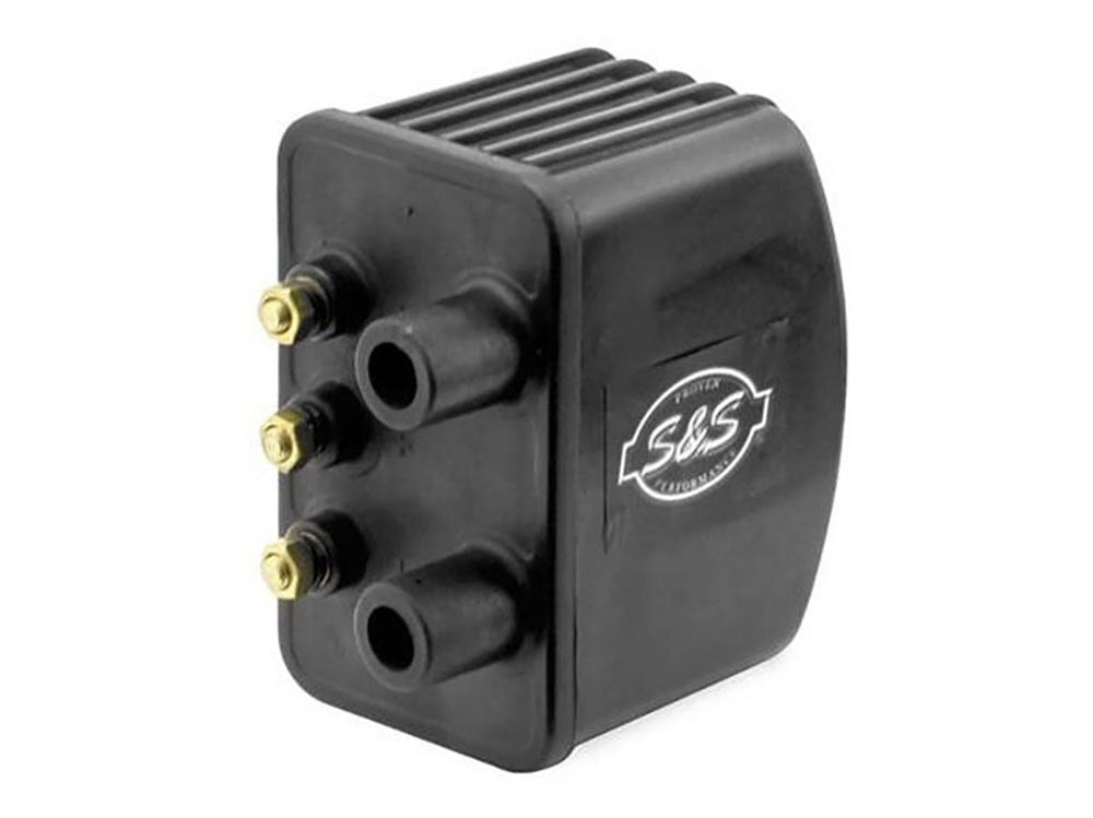 S&S Cycle SS55-1571 Ignition Coil Black for Big Twin 70-99/Sportster 71-03 Models w/Upgraded Single Fire Ignition