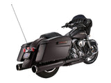 S&S Cycle SS550-0621 Mk45 4.5" Slip-On Mufflers Black w/Black Thruster End Caps for Touring 95-16