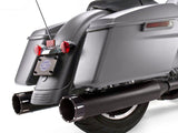 S&S Cycle SS550-0670 Mk45 4.5" Slip-On Mufflers Black w/Black Tracer End Caps for Touring 17-Up