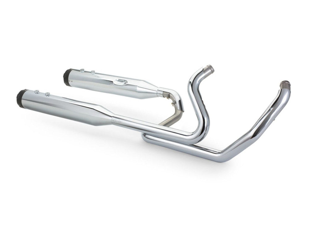 S&S Cycle SS550-0699B El Dorado 2-2 Dual Exhaust Chrome w/Black Thruster End Caps for Touring 17-Up