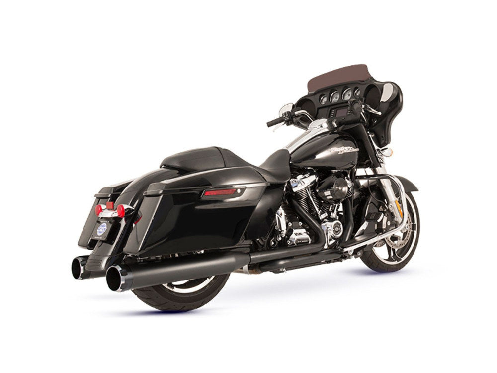 S&S Cycle SS550-0700B El Dorado 2-2 Dual Exhaust Black w/Black Thruster End Caps for Touring 17-Up