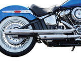 S&S Cycle SS550-0739 3.5" Slash Cut Slip-On Mufflers Chrome for Softail Deluxe/Heritage Softail Classic 18-Up