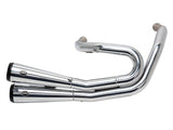 S&S Cycle SS550-0761 Grand National 2-2 Exhaust Chrome w/Black End Caps for Street Bob/Low Rider/Slim/Fat Bob/Deluxe 18-Up