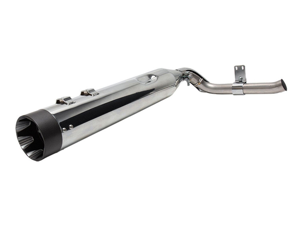 S&S Cycle SS550-0829 Shadow Pipe for S&S Sidewinder 2-1 Exhaust Chrome w/Black End Cap for Touring 09-Up